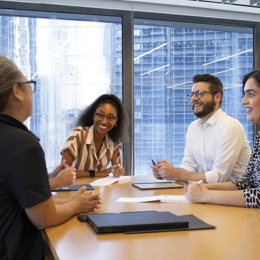 NYCEDC employees working in the office